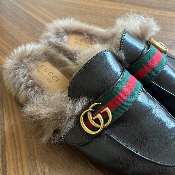 Men’s Authentic Gucci Cocoa leather Princetowns - Picture 3 of 10